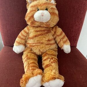 Striped Orange Plush Cat Toy build a bear limited edition